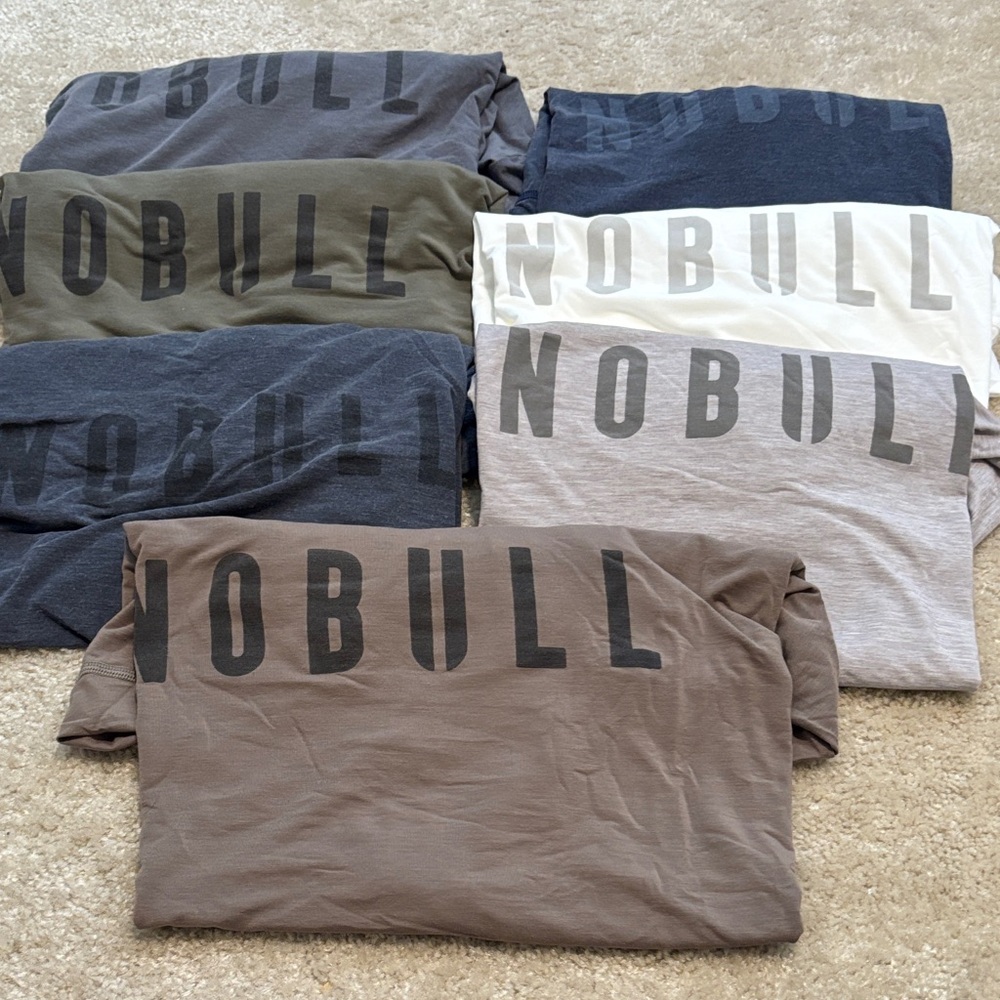 NOBULL Men's Short Sleeve Logo Tees - Assorted Neutral Colors